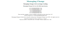 Desktop Screenshot of managingchange.com